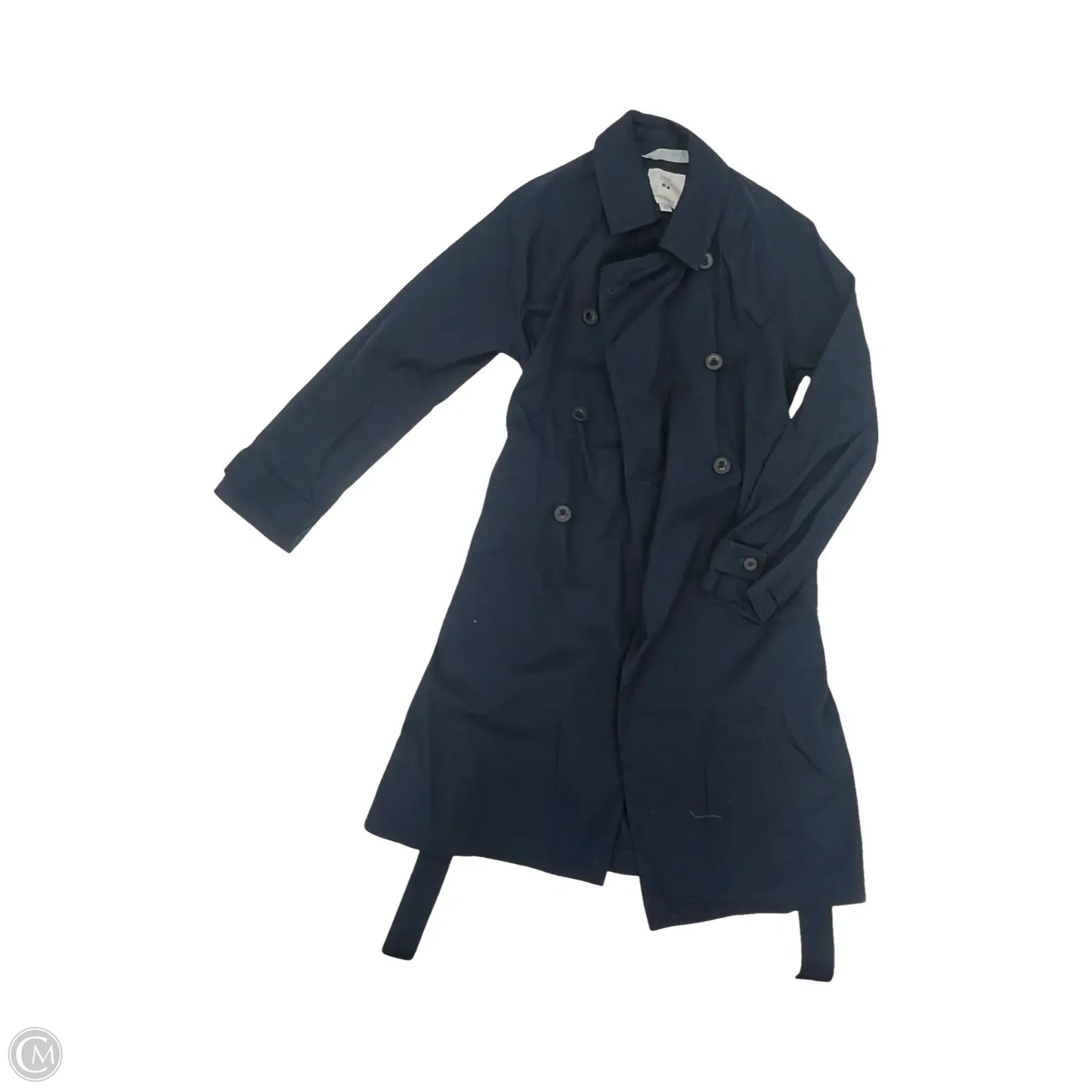 Coat Trench Coat By Free Assembly In Navy, Size: L