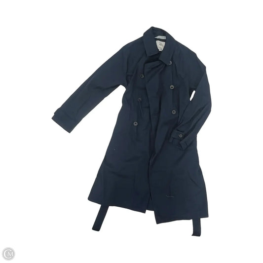 Coat Trench Coat By Free Assembly In Navy, Size: L