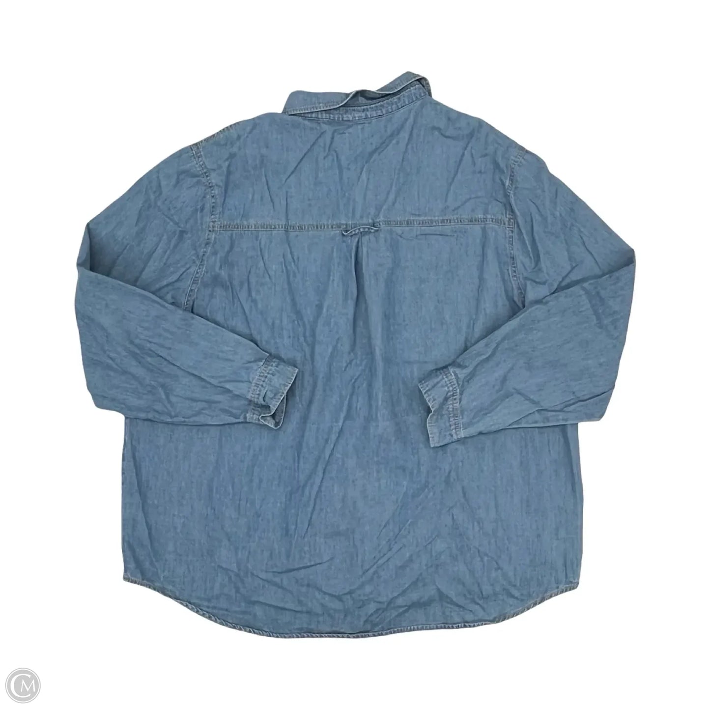 Top Long Sleeve By Daily Thread In Blue Denim, Size: 1x