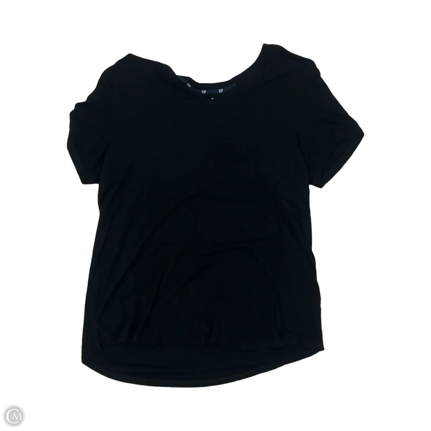 Top Short Sleeve By Gap In Black, Size: L