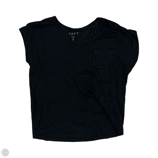Top Short Sleeve By Loft In Black, Size: Xs