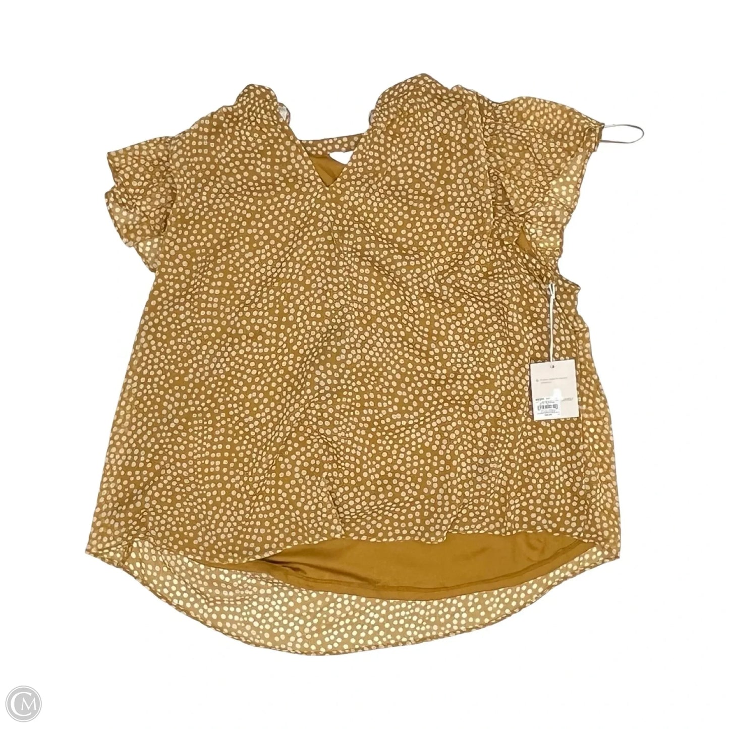 Blouse Short Sleeve By Lc Lauren Conrad In Yellow, Size: Xxl