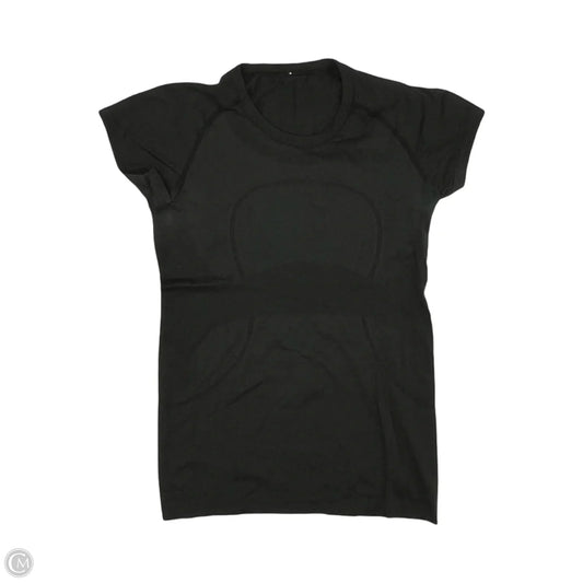 Athletic Top Short Sleeve By Lululemon In Black, Size: M