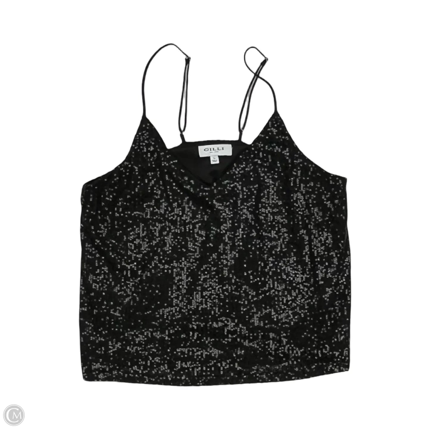 Blouse Sleeveless By Gilli In Black, Size: L