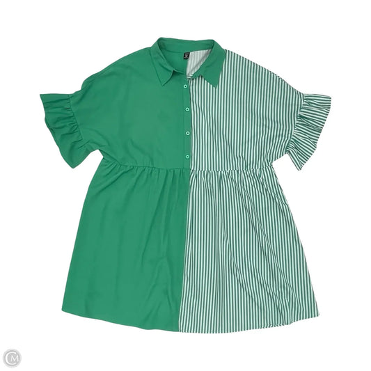 shein green and white dress SHEIN Green Bow Print White Peter Pan Collar Butterfly Decor Flared High Waist Smock Casual Spring Girls' Holiday Party Princess Flower Girl,6Y