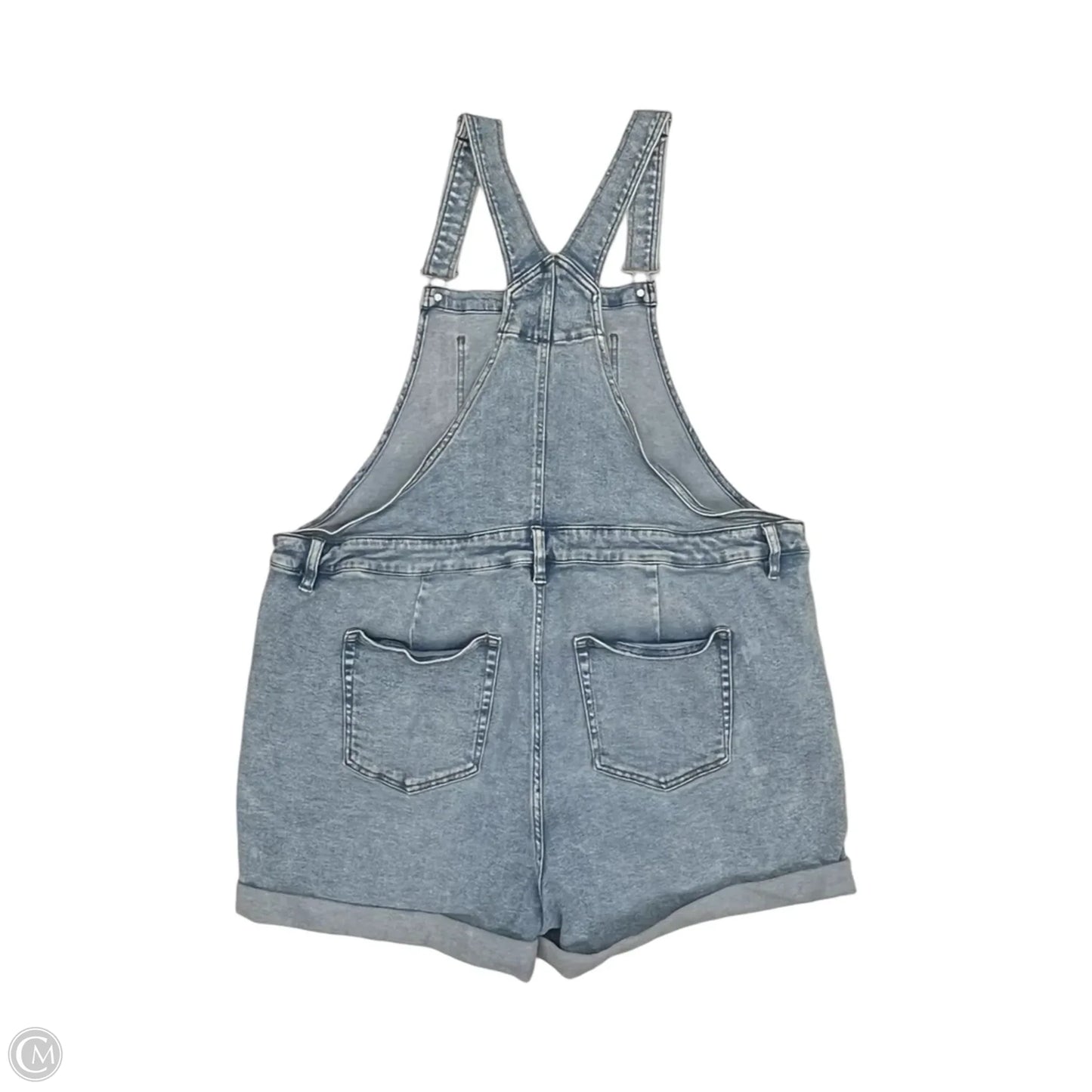Shortalls By Ava & Viv In Blue Denim, Size: 18