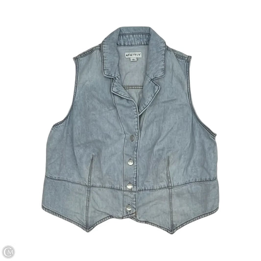 Top Sleeveless By Ava & Viv In Blue Denim, Size: 1x