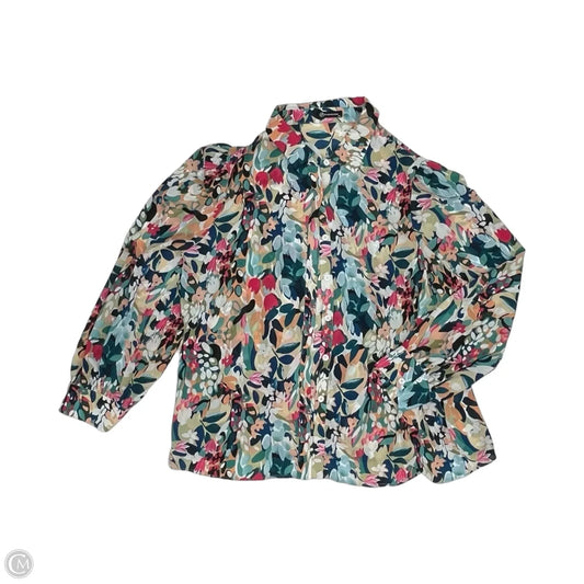 Blouse Long Sleeve By Prettygarden In Multi-colored, Size: Xxl