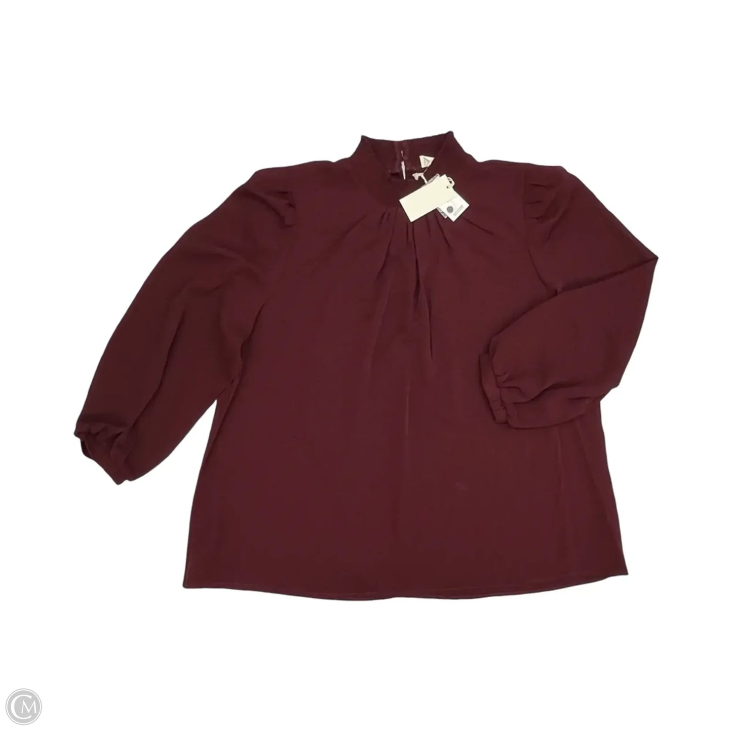 Blouse Long Sleeve By Melloday In Red, Size: 2x
