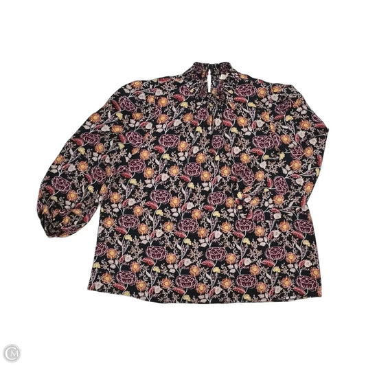 Blouse Long Sleeve By Melloday In Floral Print, Size: 2x