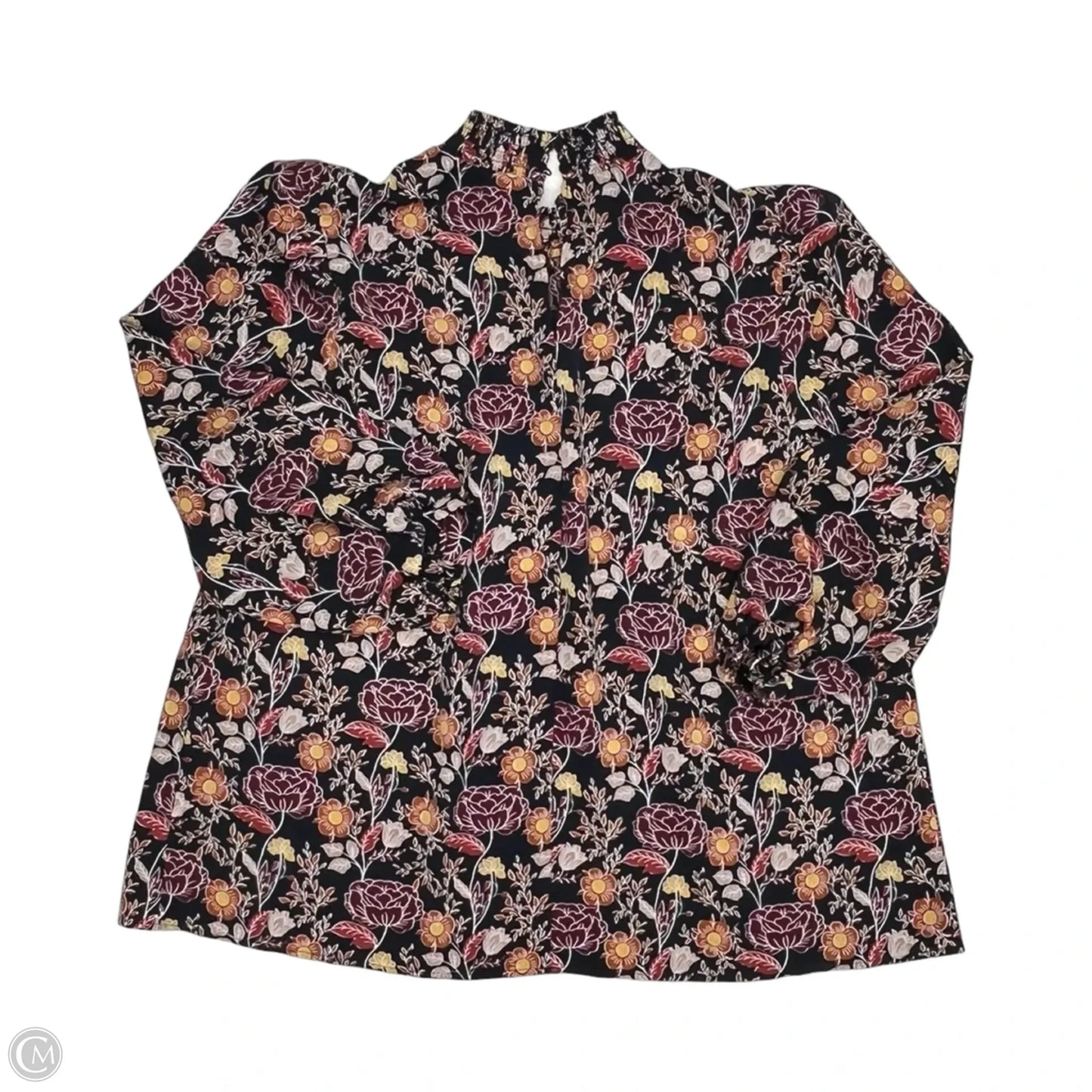Blouse Long Sleeve By Melloday In Floral Print, Size: 2x