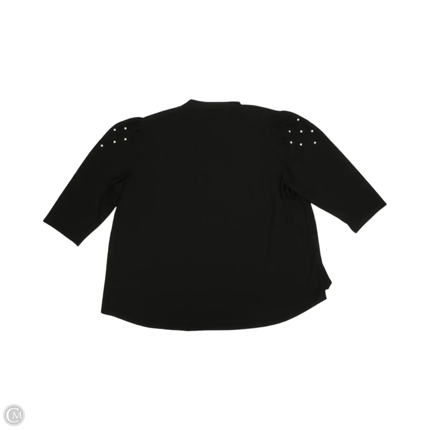 Blouse Long Sleeve By 89th And Madison In Black, Size: 2x
