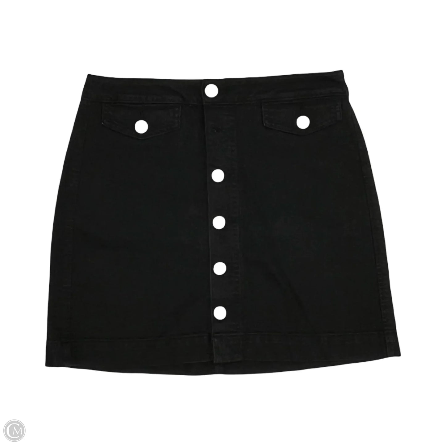 Skirt Mini & Short By Loft In Black Denim, Size: 8