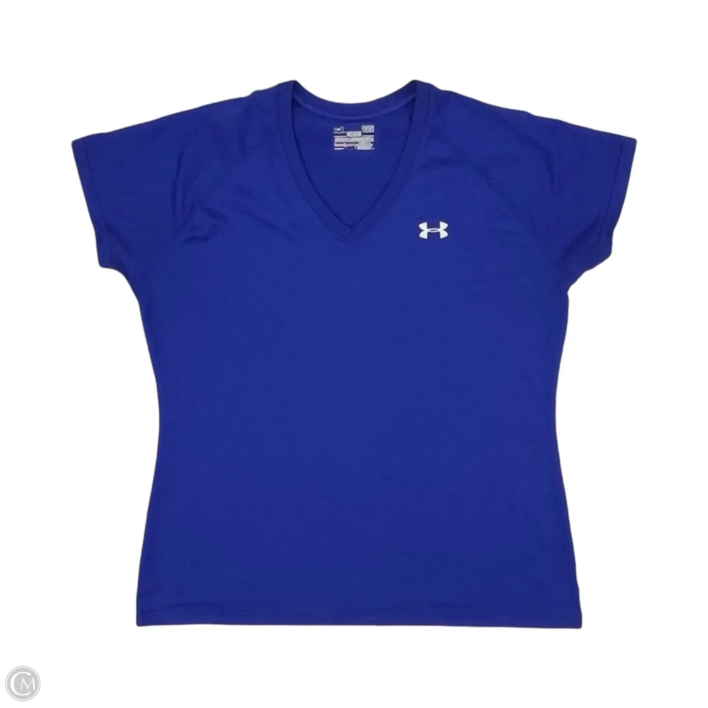 Athletic Top Short Sleeve By Under Armour In Blue, Size: L