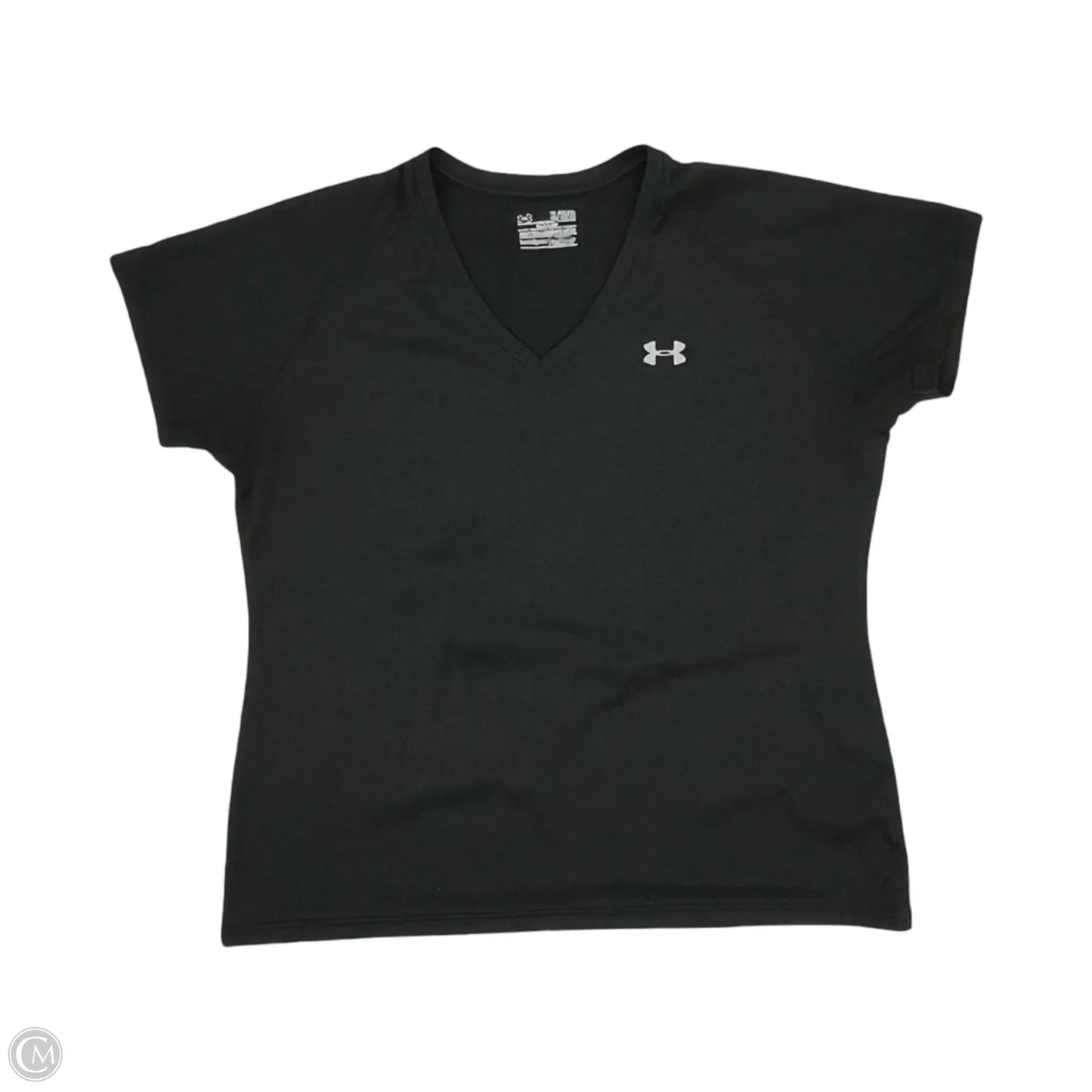 Athletic Top Short Sleeve By Under Armour In Black, Size: Xl