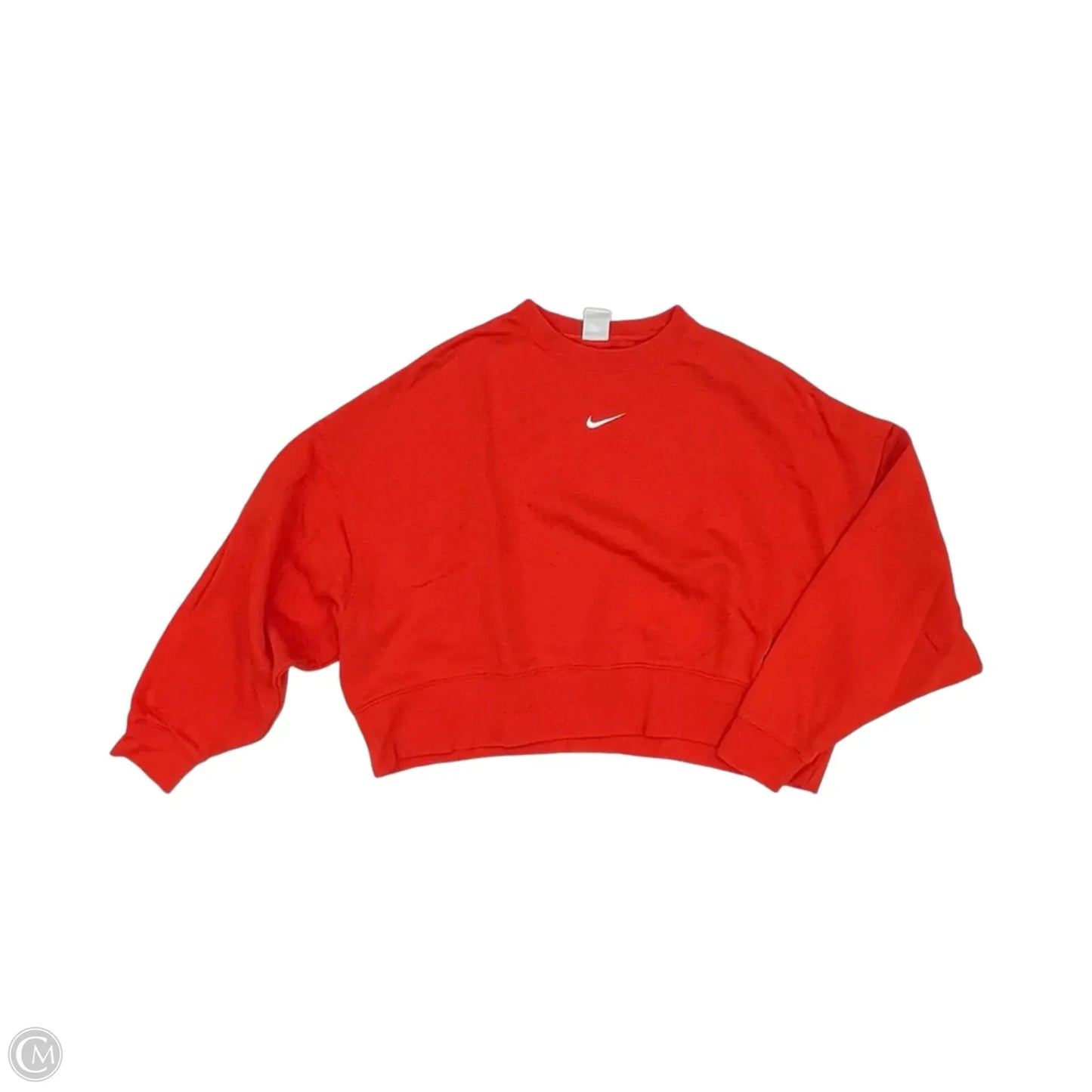 Athletic Sweatshirt Crewneck By Nike In Orange, Size: L