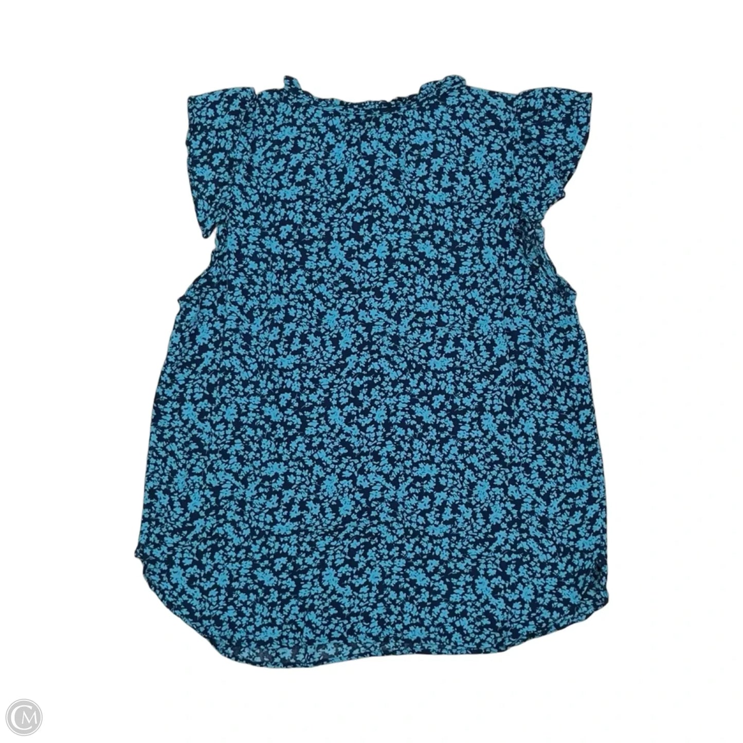 Blouse Short Sleeve By Loft In Blue, Size: M