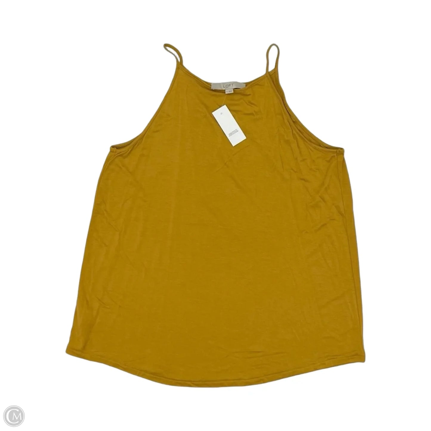 Top Sleeveless By Loft In Yellow, Size: M