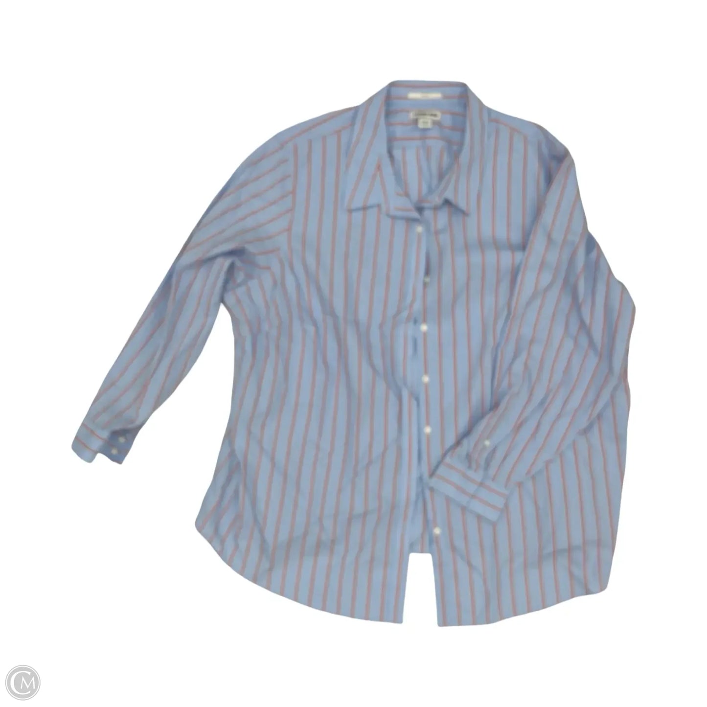 Top Long Sleeve By Lands End In Blue & Red, Size: 3x