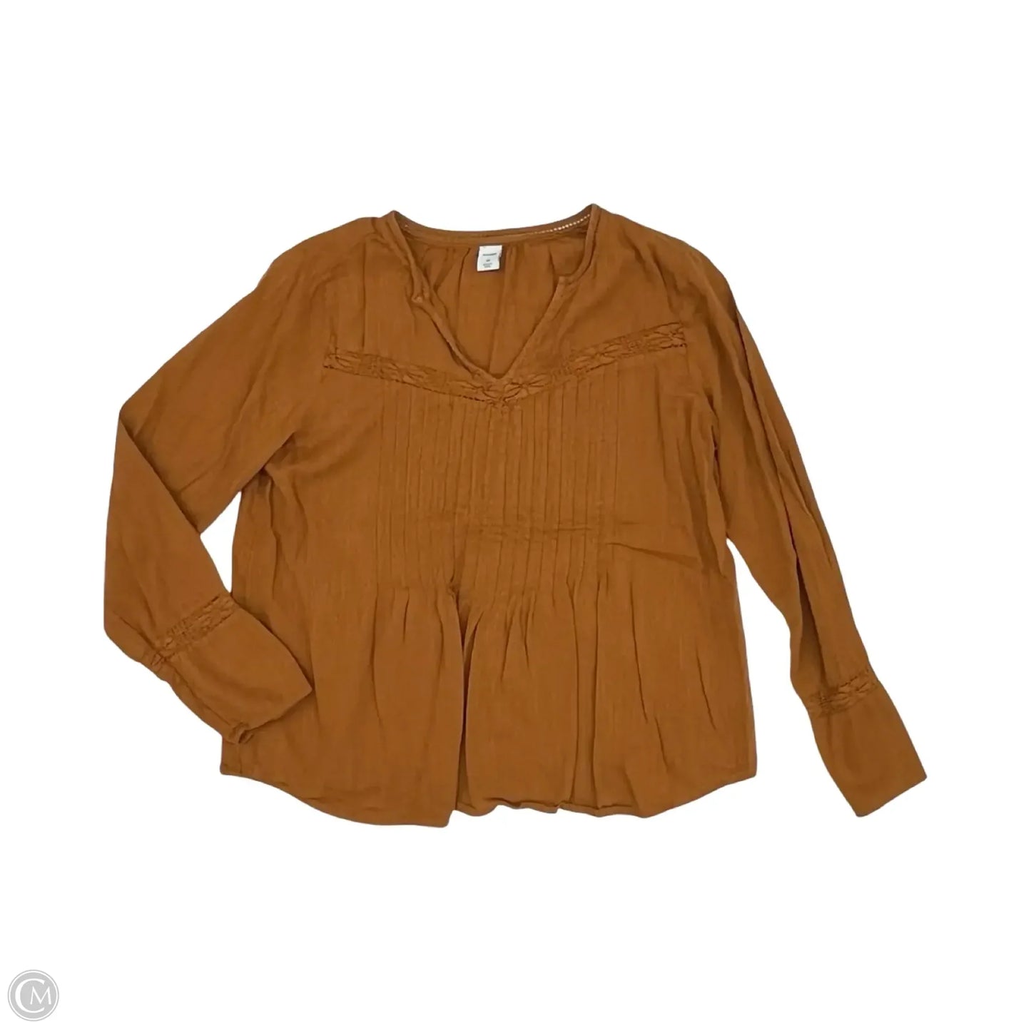 Top Long Sleeve By Old Navy In Brown, Size: Xs