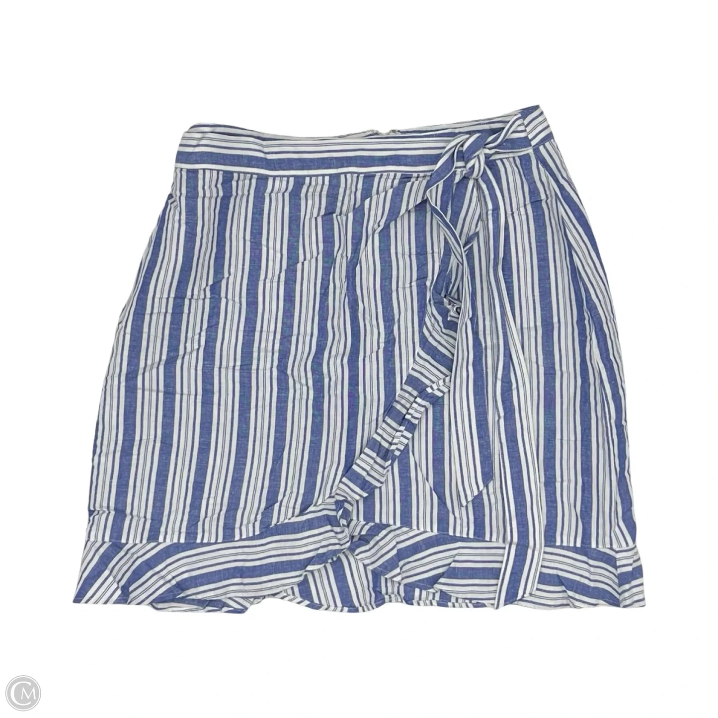 Skirt Mini & Short By Loft In Blue & White, Size: 14