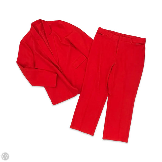 Pants Suit 2pc By Cmf In Red, Size: 2x