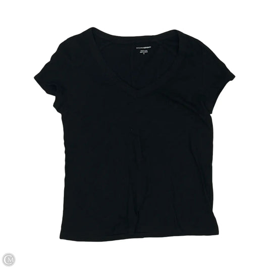 Top Short Sleeve By Banana Republic In Black, Size: S