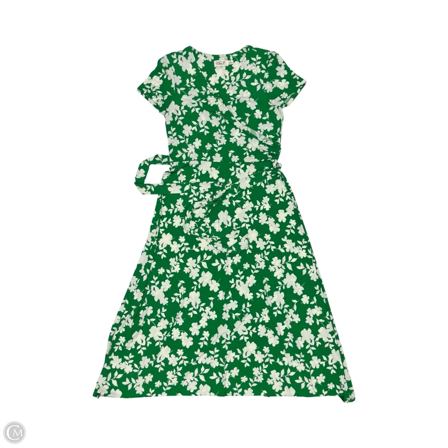 Dress Casual Midi By Eliza J In Cream & Green, Size: M