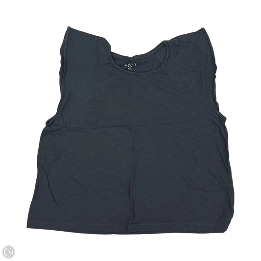 Top Short Sleeve By Loft In Grey, Size: Xxl