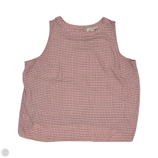 Blouse Sleeveless By Loft In Black & Pink, Size: 2x