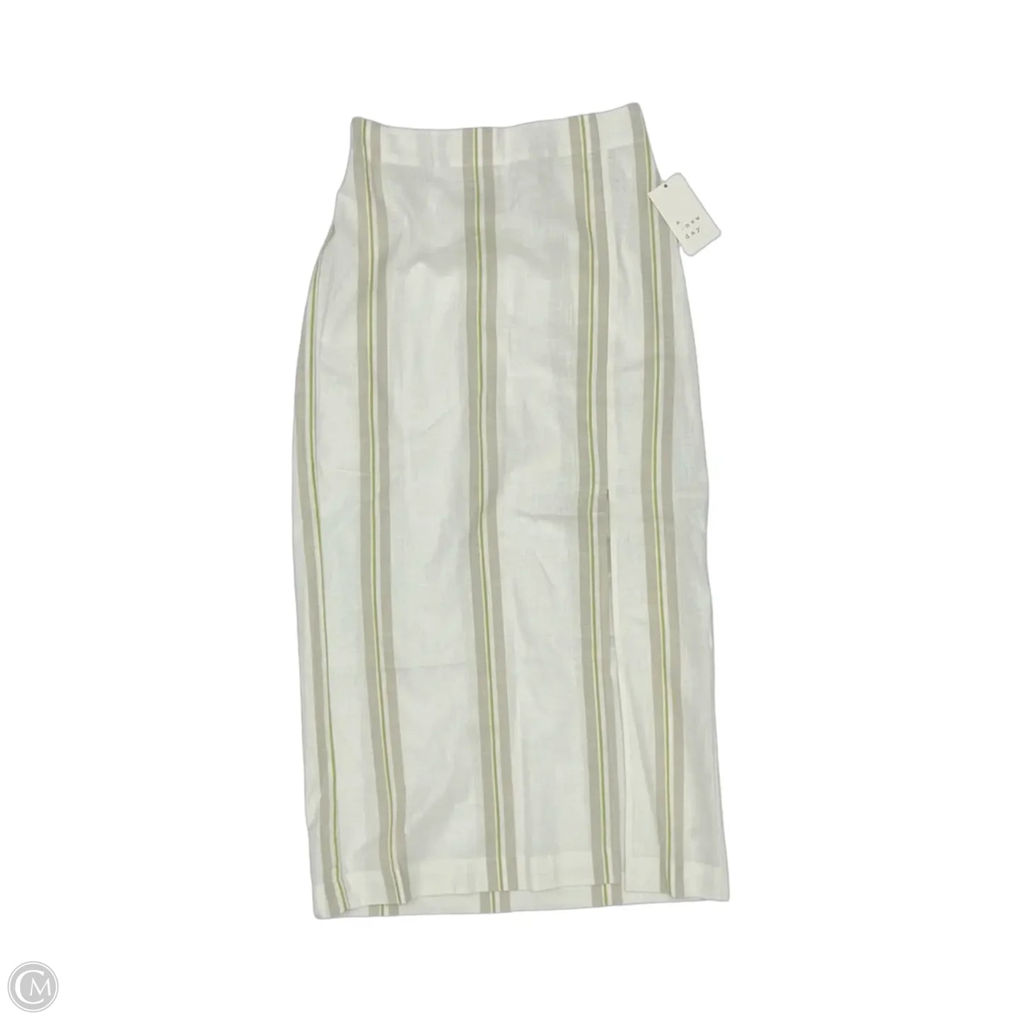 Skirt Midi By A New Day In Striped Pattern, Size: S