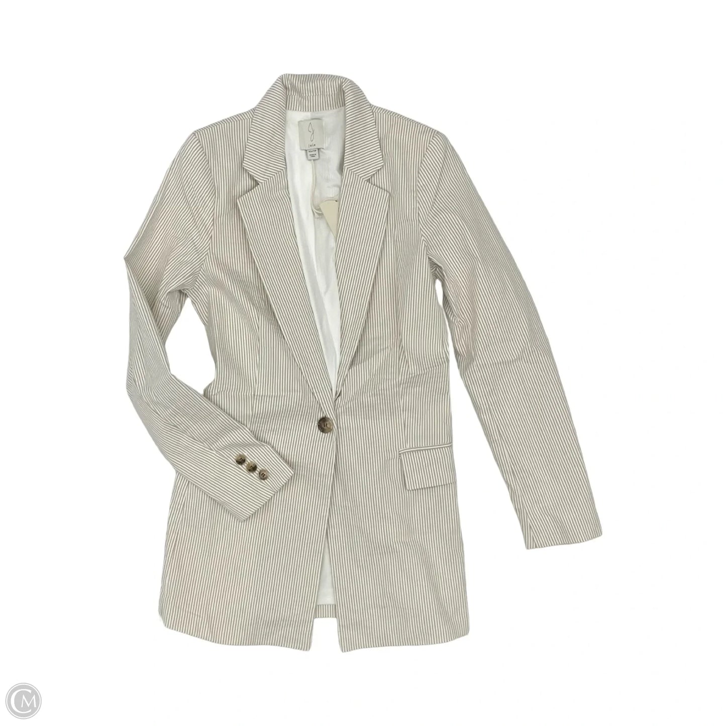 Blazer By Joie In Tan & White, Size: Xs