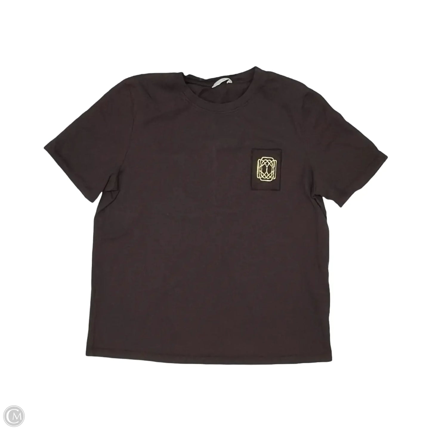 Top Short Sleeve By Zara In Brown, Size: L