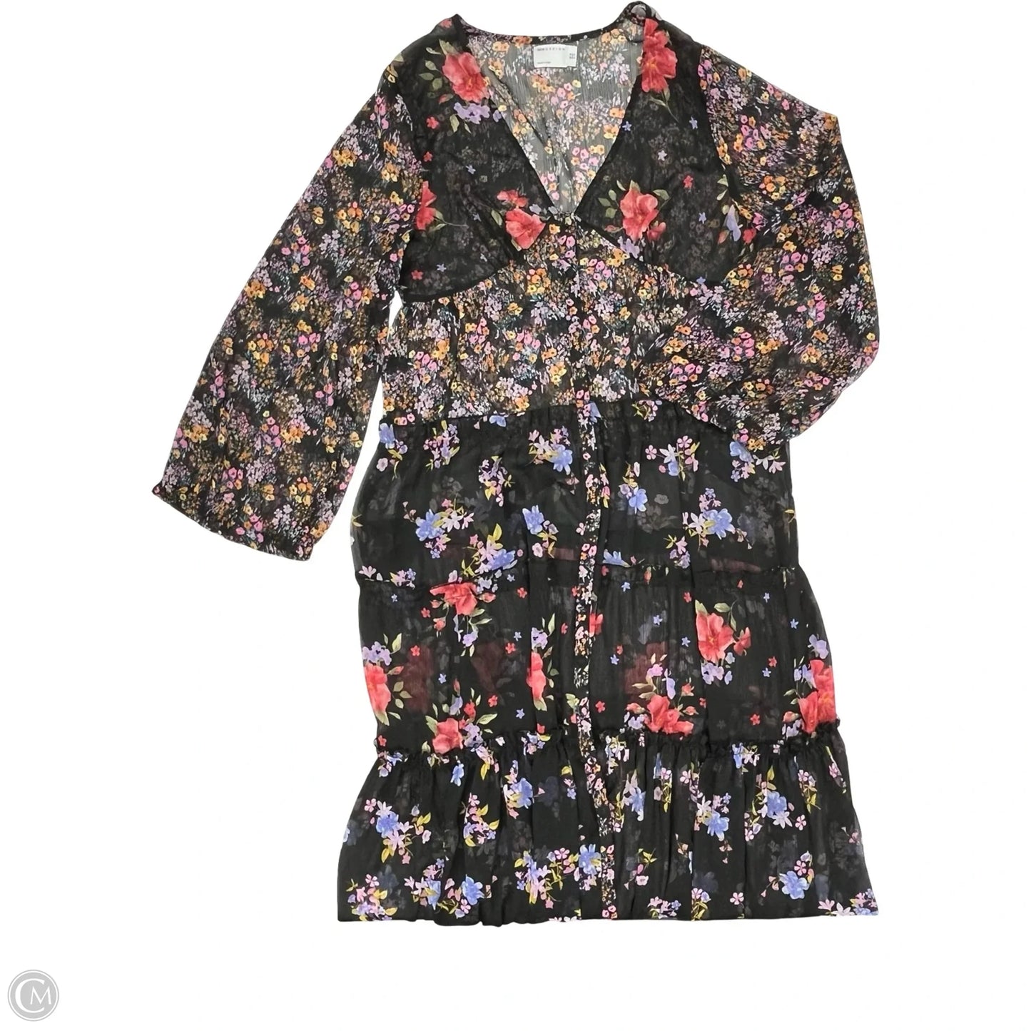 Dress Party Long By Asos In Floral Print, Size: L