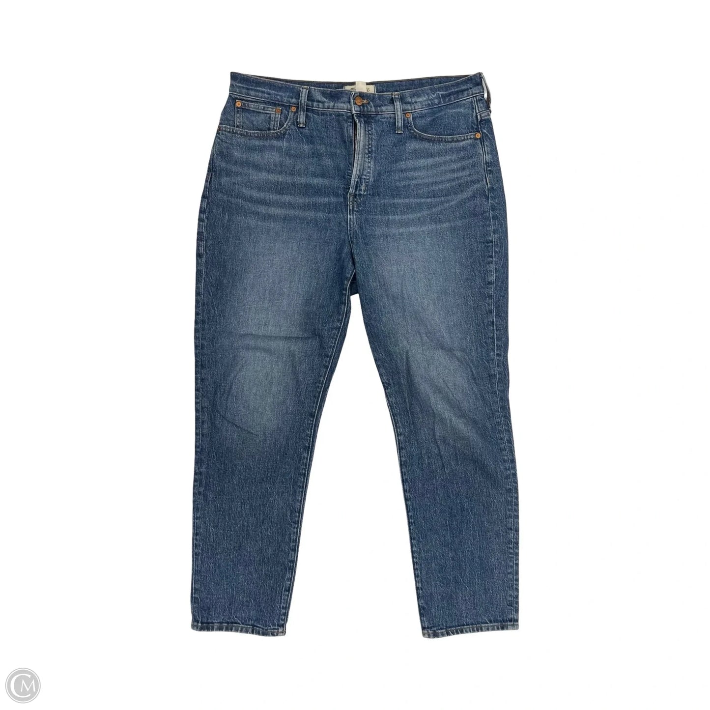 Jeans Straight By Madewell In Blue Denim, Size: 12