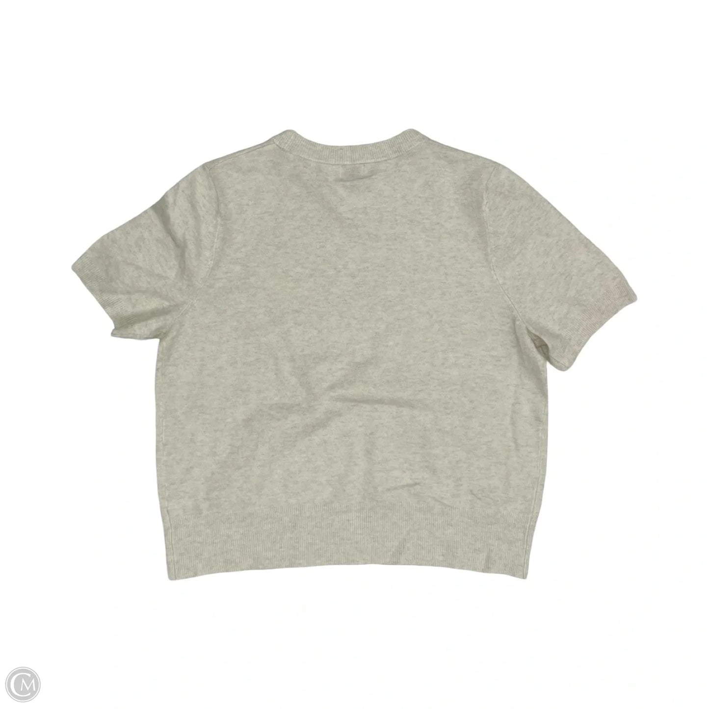 Sweater Short Sleeve By A New Day In Cream, Size: L