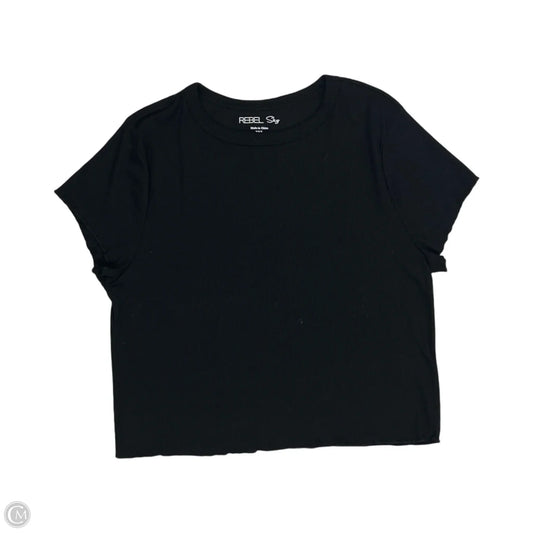 Top Short Sleeve By Clothes Mentor In Black, Size: 2x