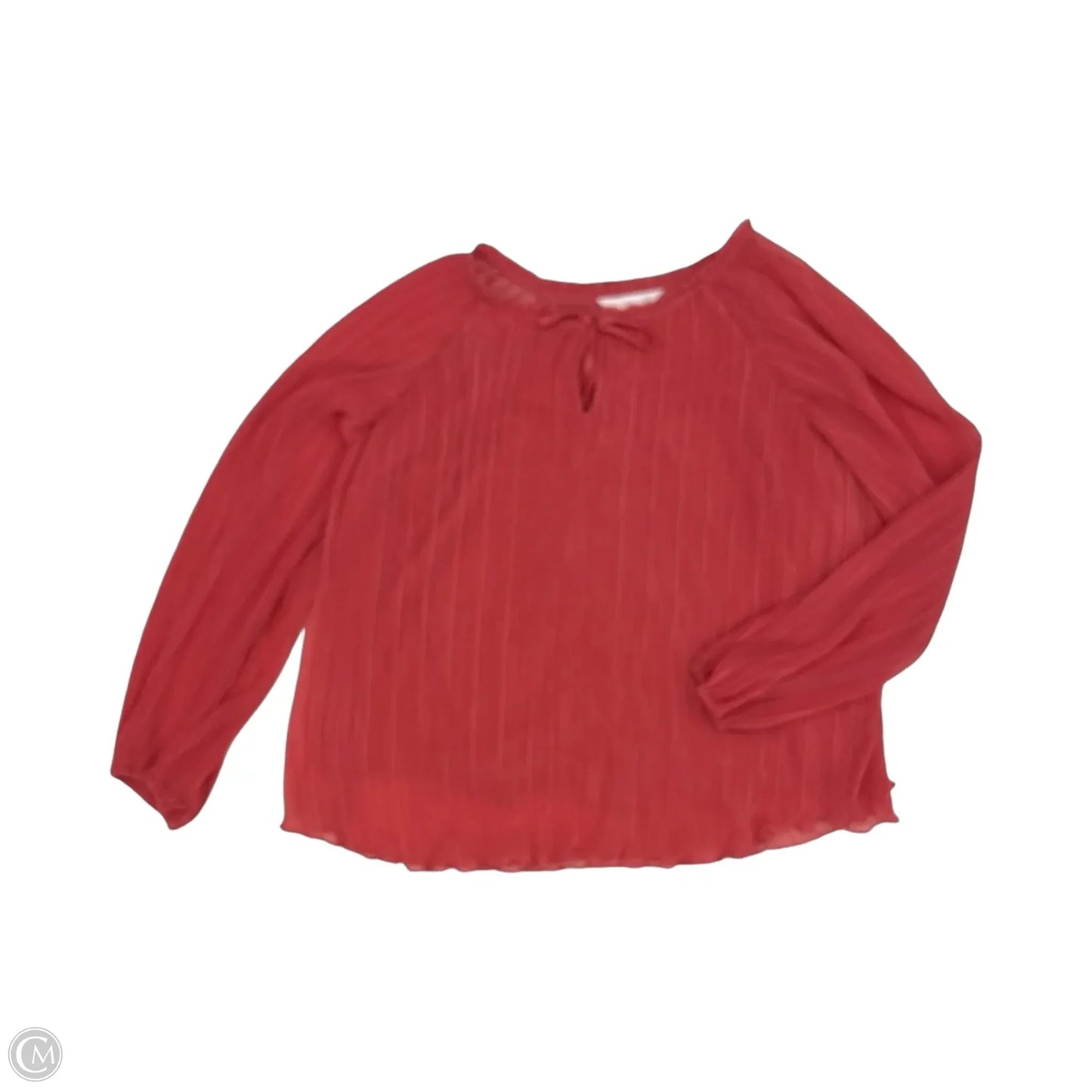 Blouse 3/4 Sleeve By Lc Lauren Conrad In Orange, Size: 1x