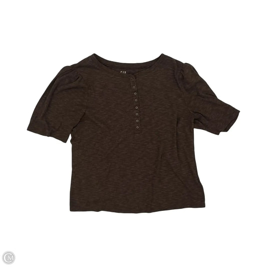 Top Short Sleeve By Gap In Brown, Size: Xl