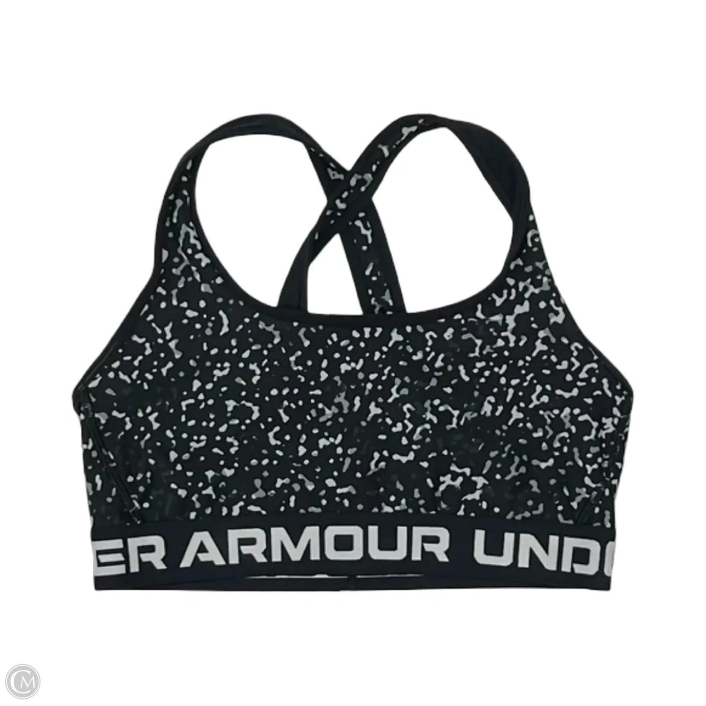 Athletic Bra By Under Armour In Grey & White, Size: M
