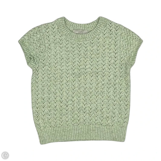 Sweater Short Sleeve By Loft In Green, Size: S