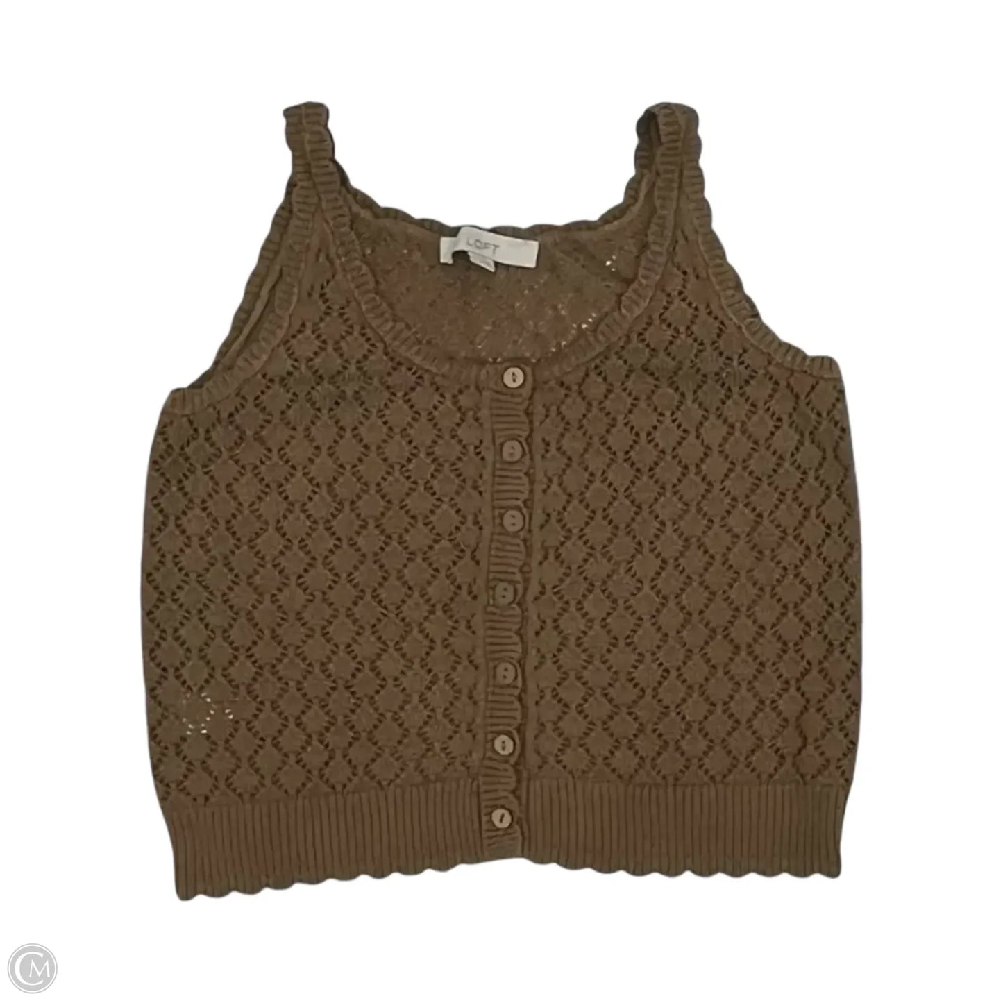 Top Sleeveless By Loft In Brown, Size: S