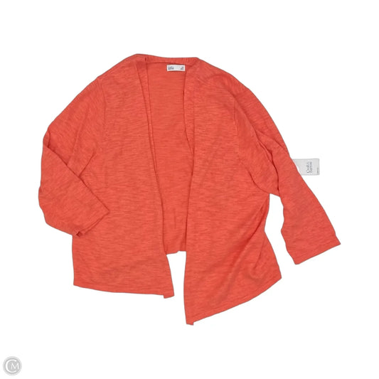 Cardigan By Croft And Barrow In Orange, Size: 2x