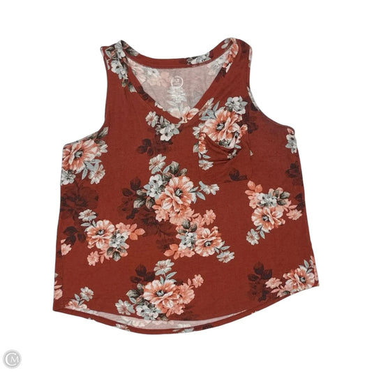 Tank Top By Maurices In Floral Print, Size: 1x