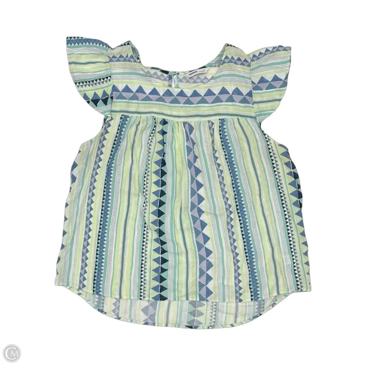 Top Short Sleeve By Sonoma In Blue & Green, Size: 1x