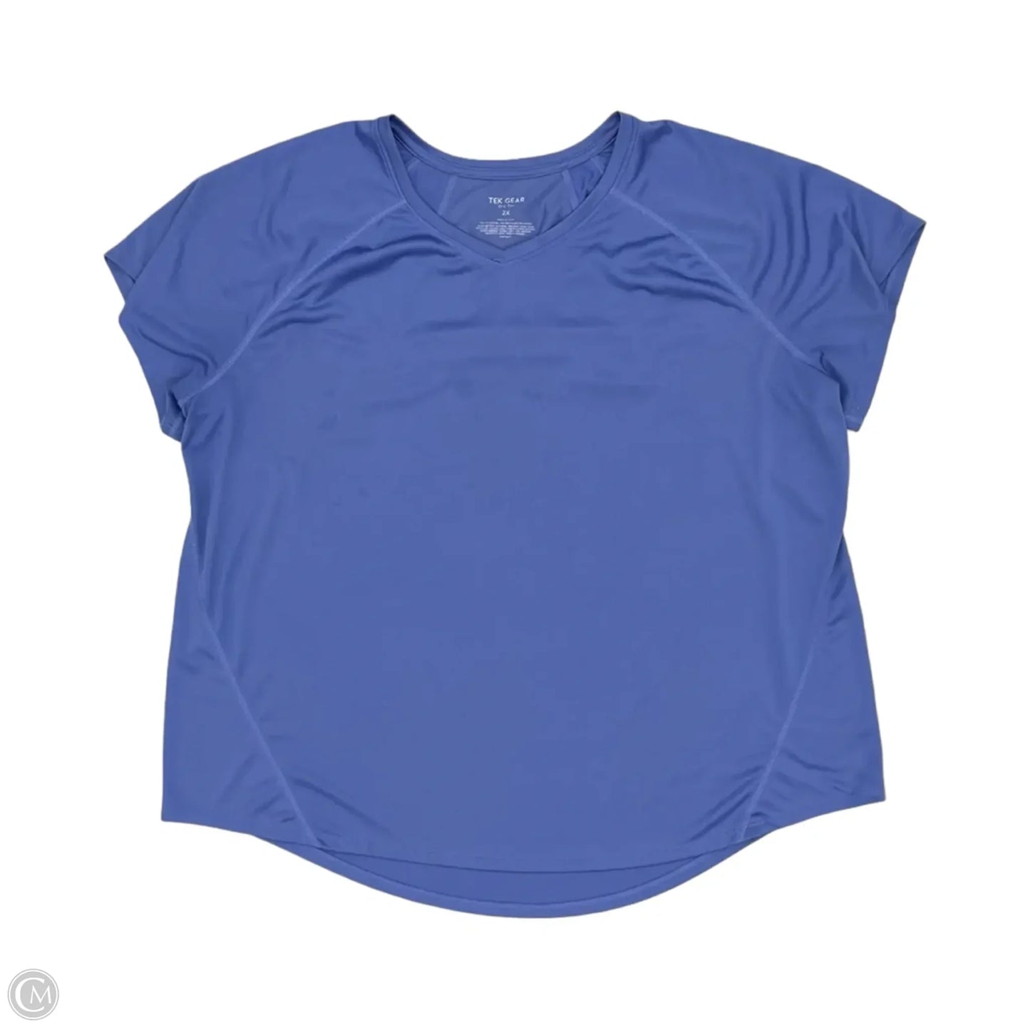 Athletic Top Short Sleeve By Tek Gear In Blue, Size: 2x