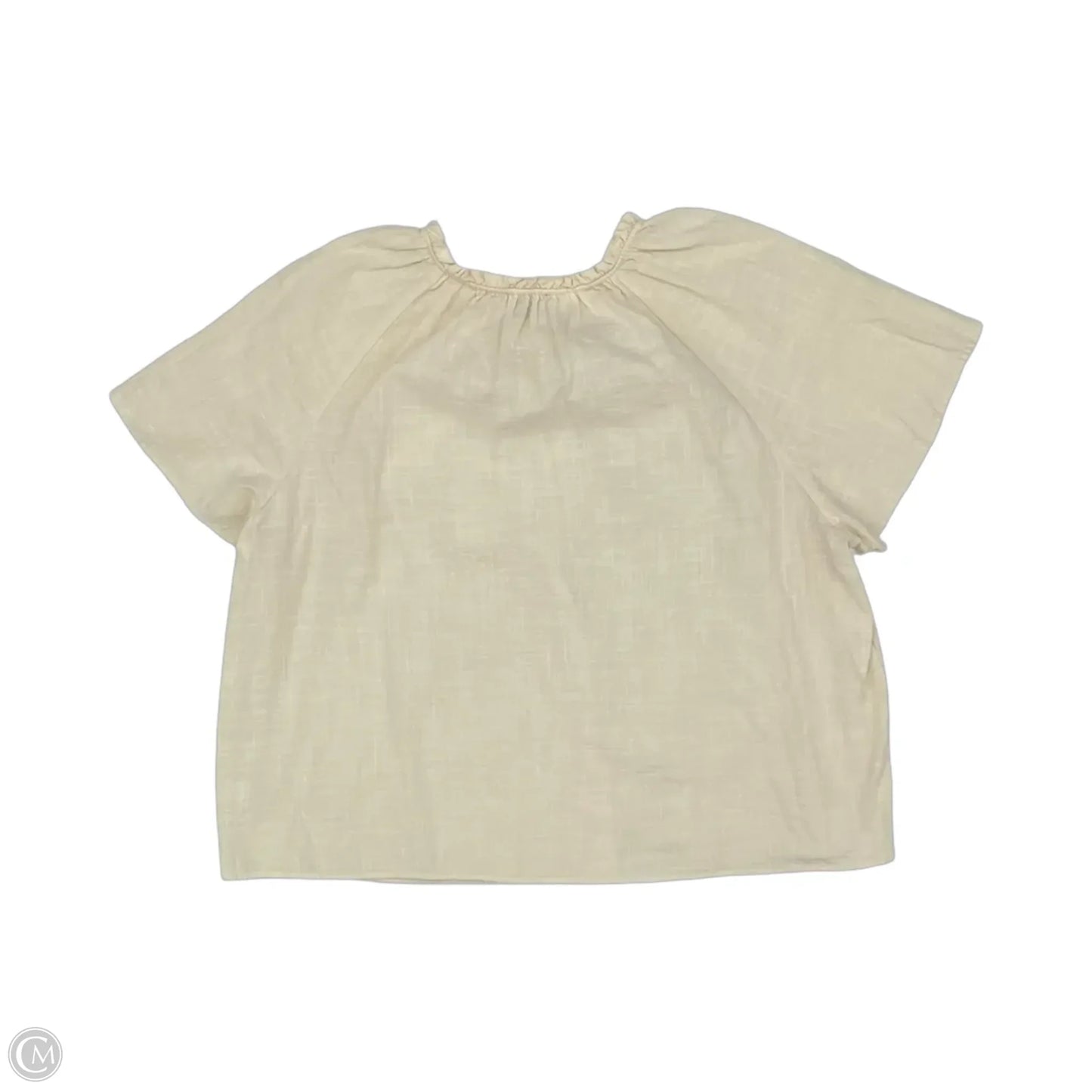 Blouse Short Sleeve By Falls Creek In Cream, Size: 2x