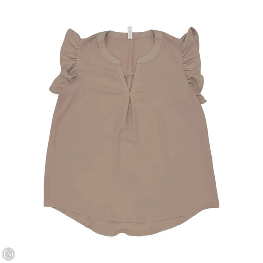 Top Short Sleeve By Cato In White, Size: 1x