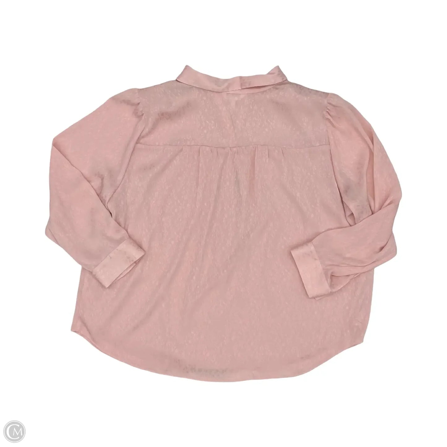 Blouse Long Sleeve By Lc Lauren Conrad In Pink, Size: 1x
