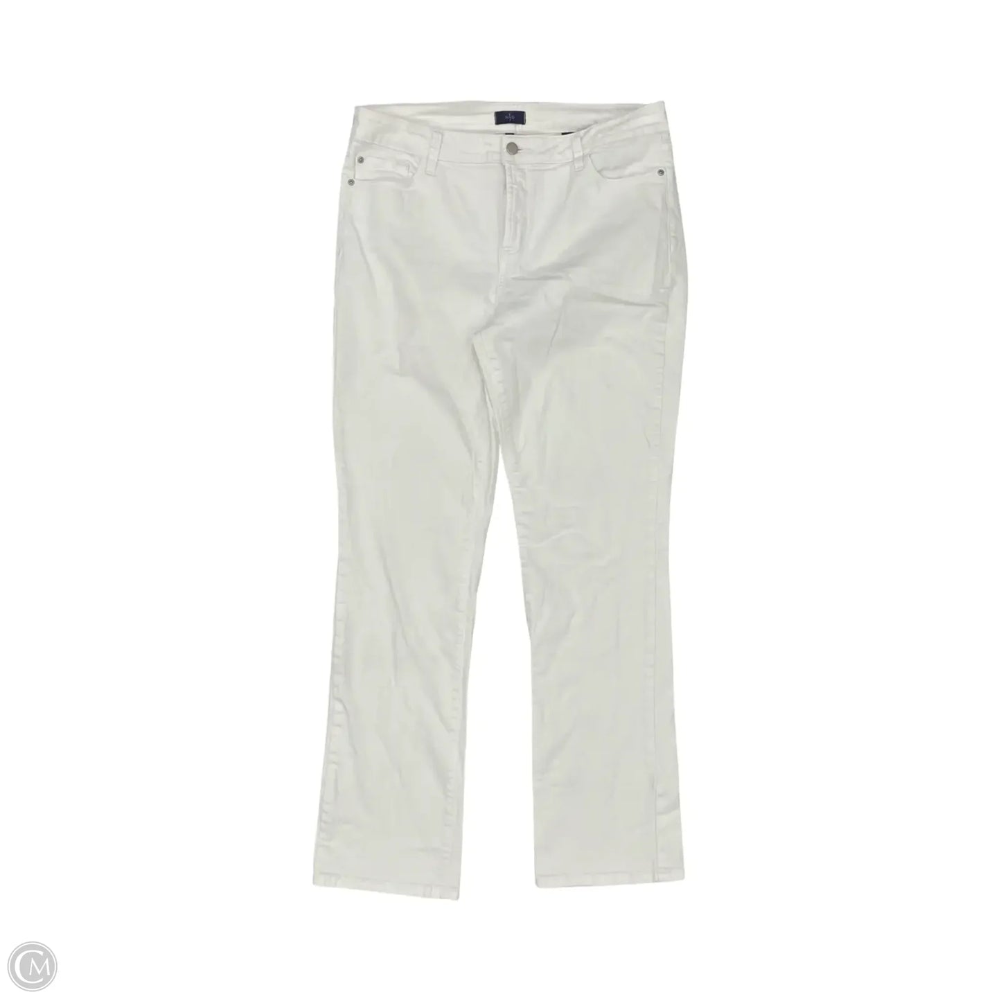 Jeans Straight By Not Your Daughters Jeans In White Denim, Size: 14
